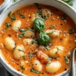 easy soup recipes : Creamy Tomato Gnocchi Soup