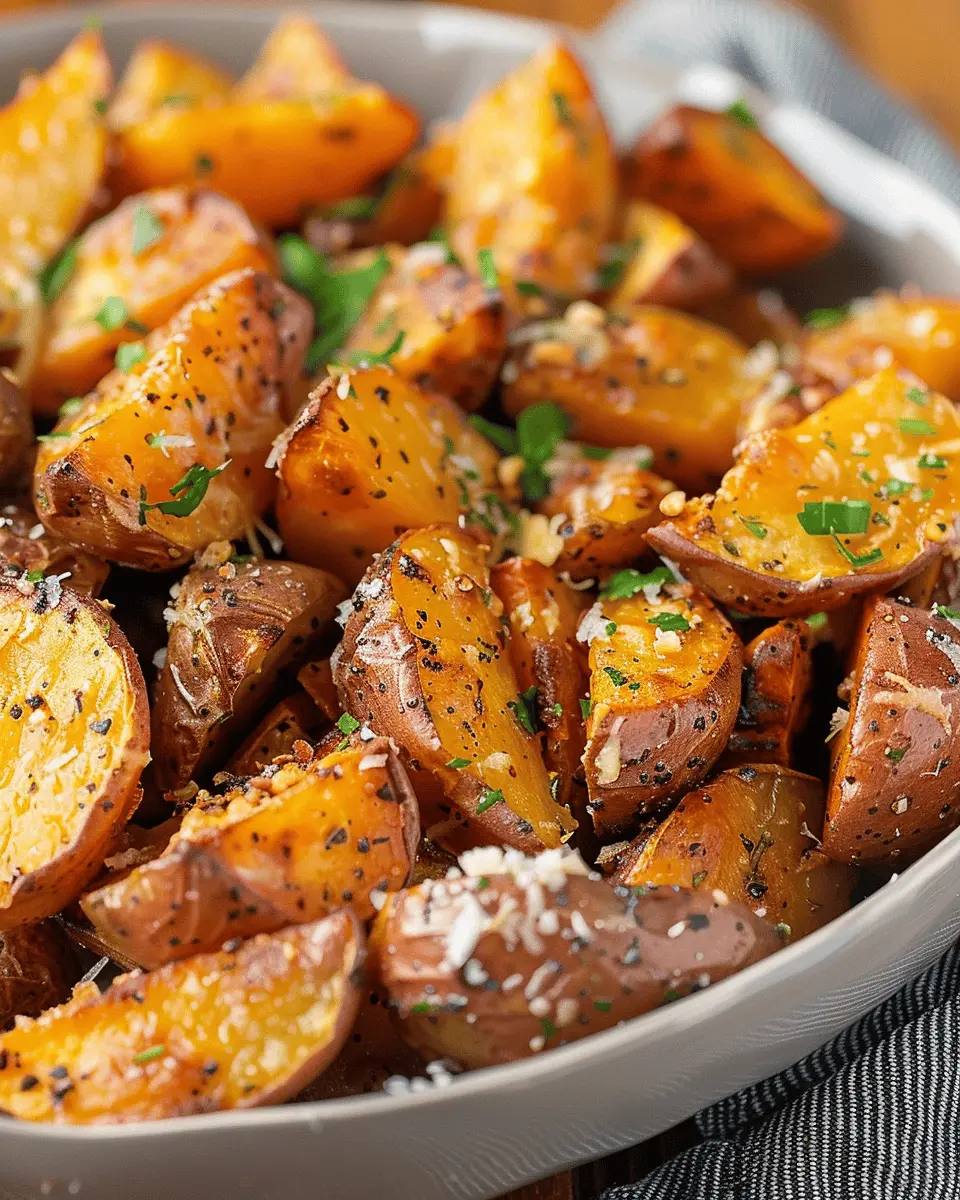 Sweet potato recipes: Indulgent Air Fryer Garlic Parmesan Potatoes