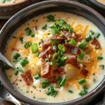 easy soup recipes : Comforting Loaded Baked Potato Soup