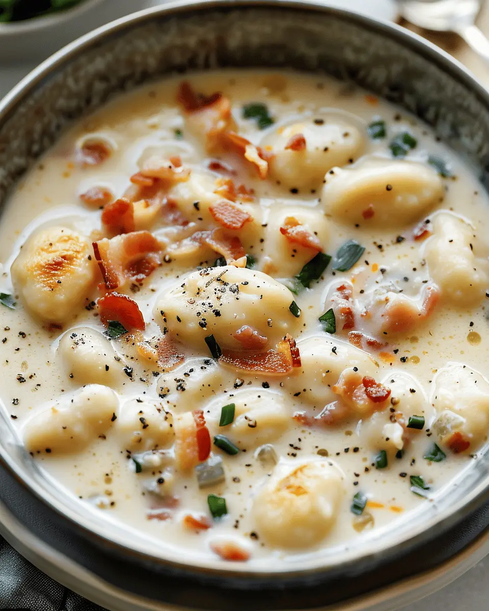 Easy Soup Recipes: Indulgent Creamy Chicken and Turkey Bacon Gnocchi Soup