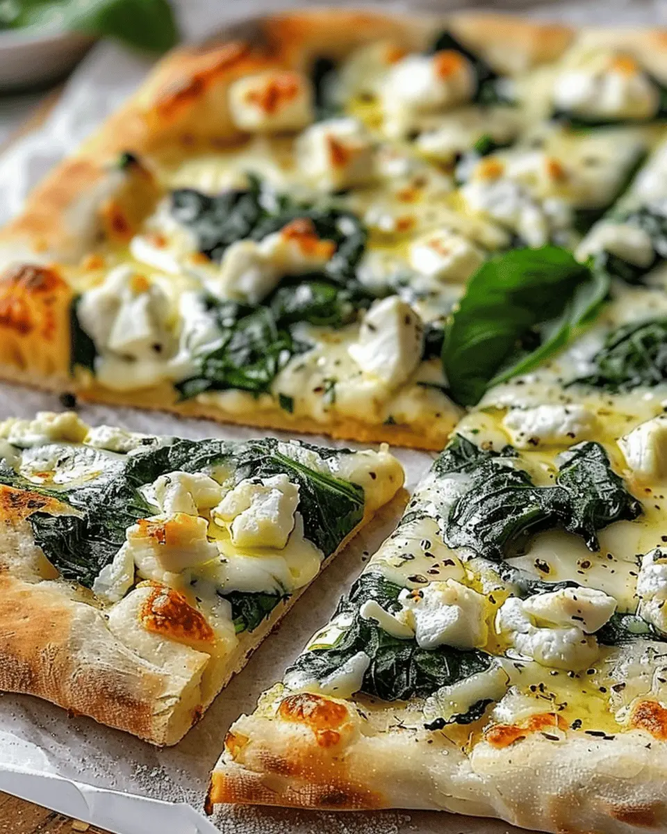 quick recipe ideas for Greek Roasted Garlic Spinach White Pizza