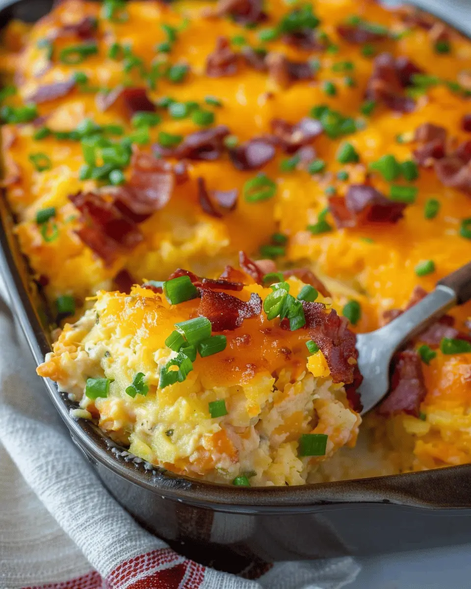Sweet potato recipes: Indulgent Loaded Twice Baked Potato Casserole