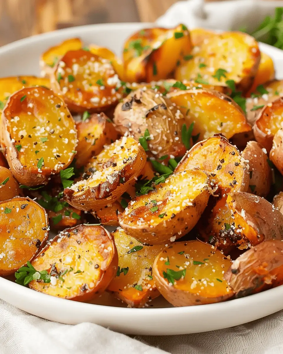 Sweet Potato Recipes: Easy Air Fryer Garlic Parmesan Potatoes