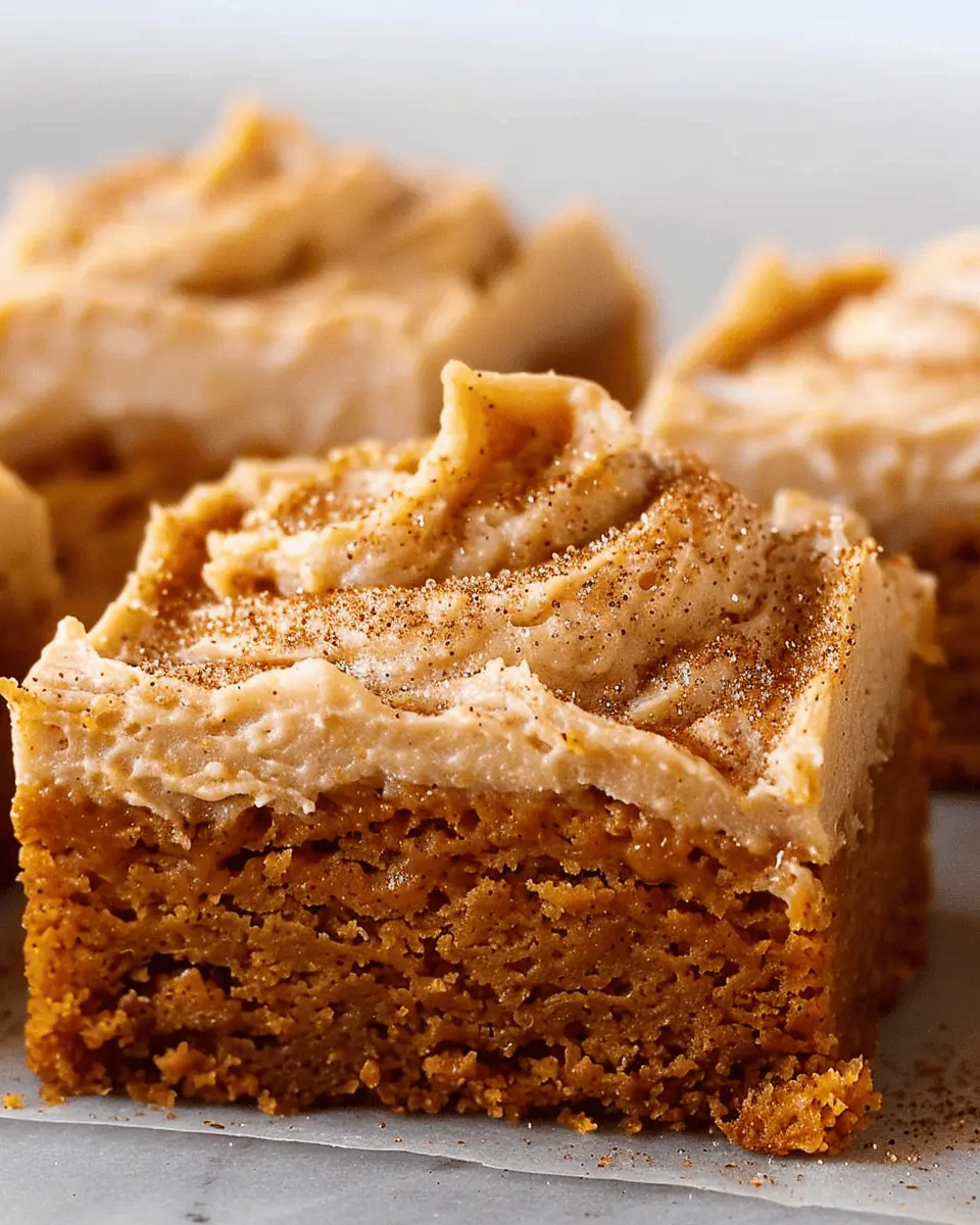 quick recipe ideas: Delightful Pumpkin Bars with Brown Sugar Frosting