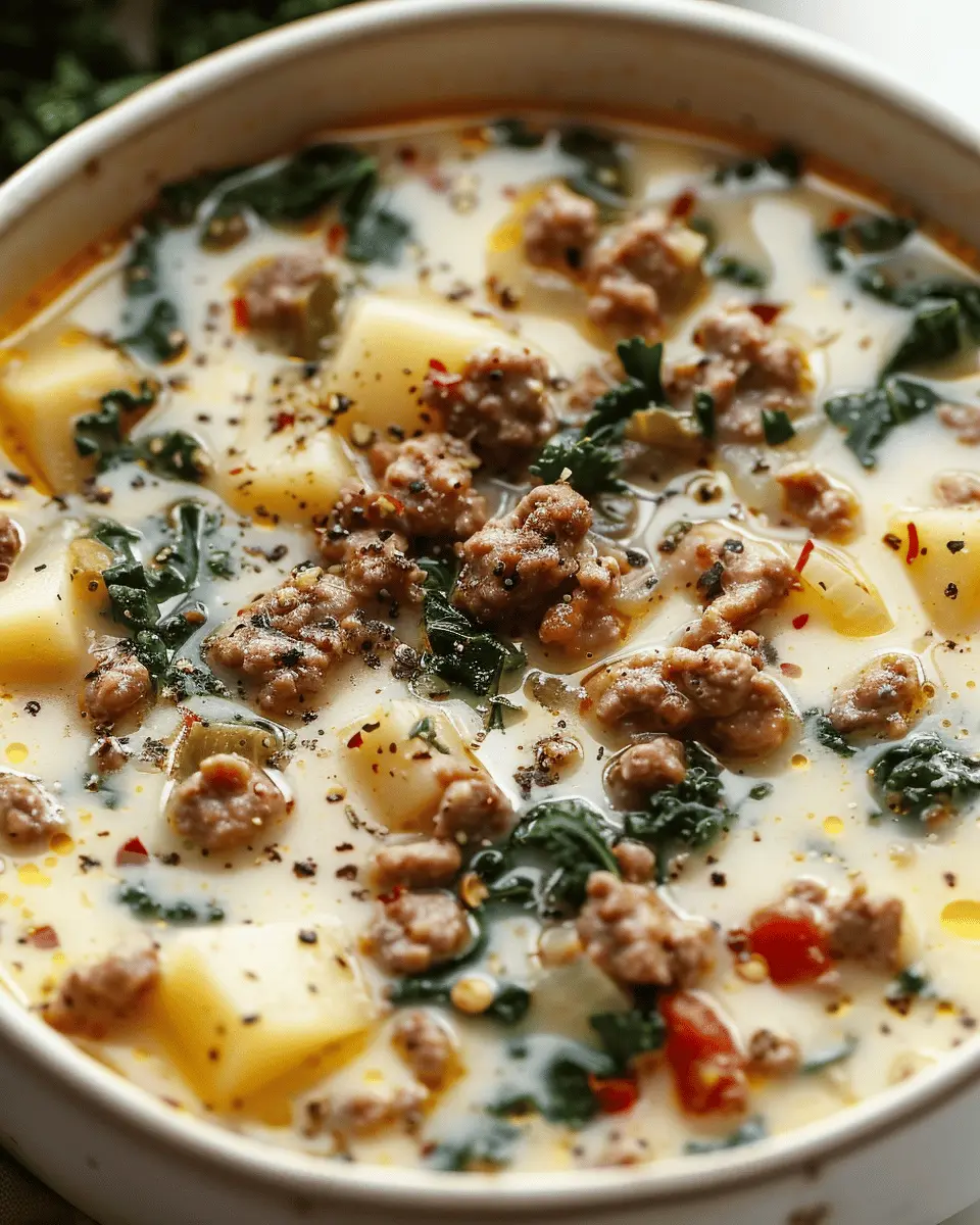 Easy Soup Recipes: Comforting Crockpot Zuppa Toscana with Turkey Bacon