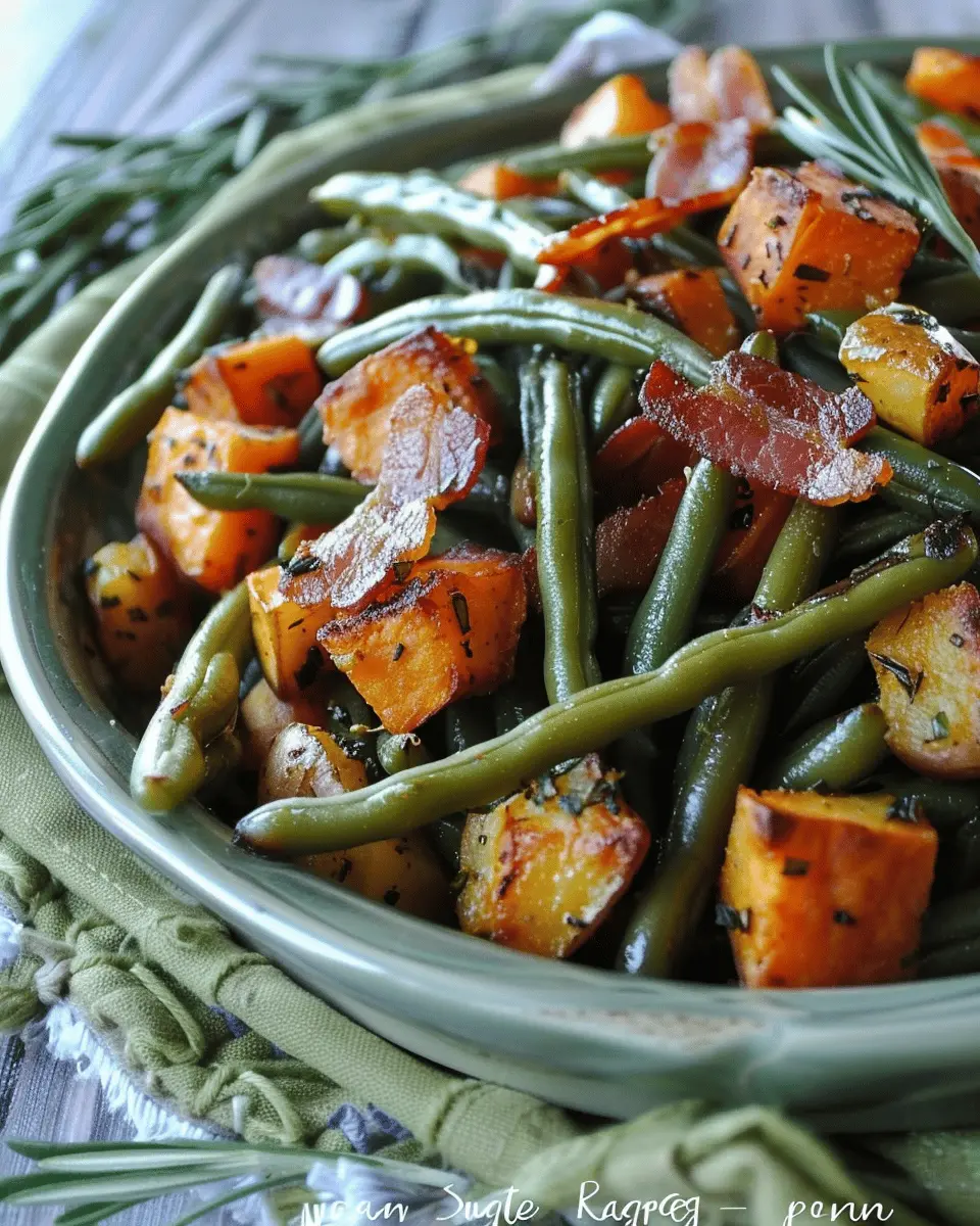 Sweet Potato Recipes: Savory Country Ranch Beans with Turkey Bacon