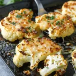 Easy SIDE DISHES : Cauliflower Steaks with Cheese Topping