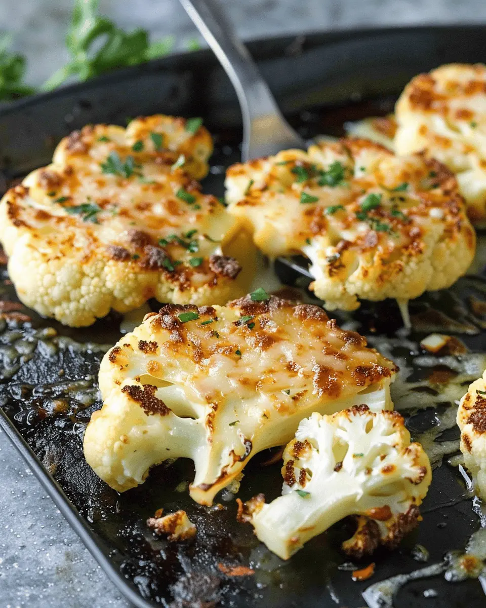 Easy Side Dishes: Delightful Cauliflower Steaks with Cheese Topping