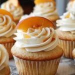 Honey Peach Cream Cheese Cupcakes