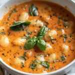 easy soup recipes : Creamy Tomato Gnocchi Soup
