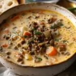 easy soup recipes : Cheeseburger Soup