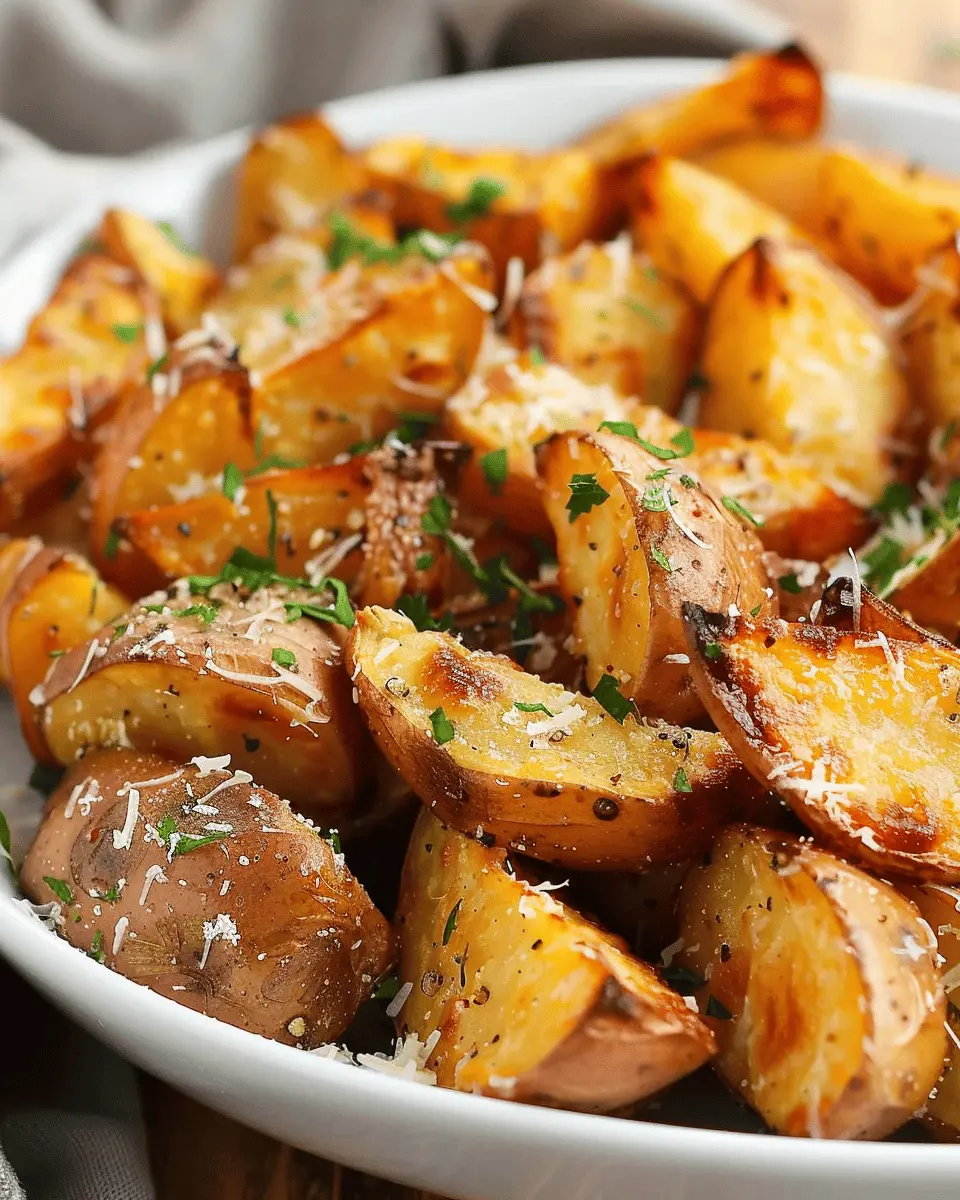 Sweet Potato Recipes: Easy Air Fryer Garlic Parmesan Potatoes