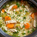 easy soup recipes : Crockpot Chicken and Rice Soup