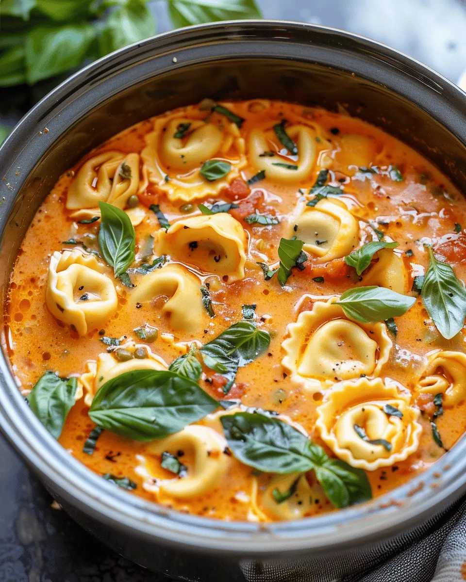 Easy Soup Recipes: Indulgent Crockpot Creamy Tomato Tortellini Soup