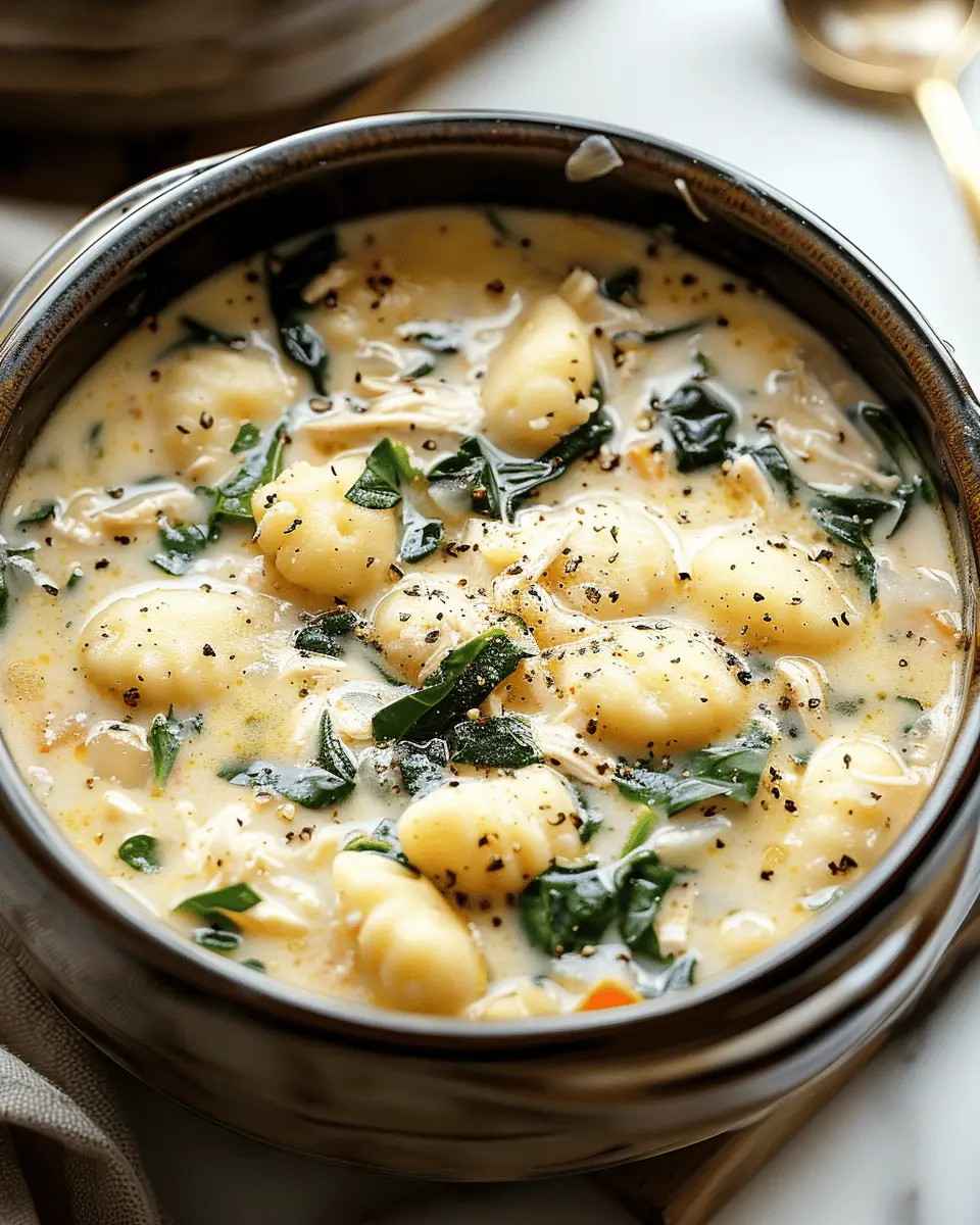 Easy Soup Recipes: Comforting Crockpot Chicken Gnocchi Soup with Turkey Bacon