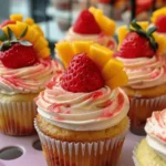 Strawberry Mango Cupcakes