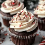 Chocolate Peppermint Bark Cupcakes