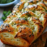 Swirled Garlic Herb And Cheese Bread