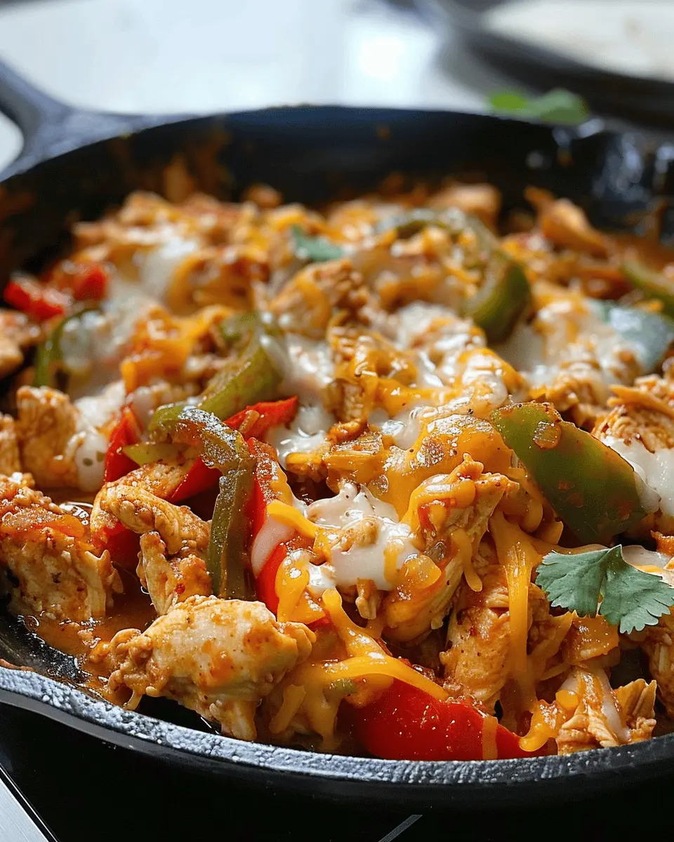 queso chicken fajita skillet: easy weeknight indulgence at home
