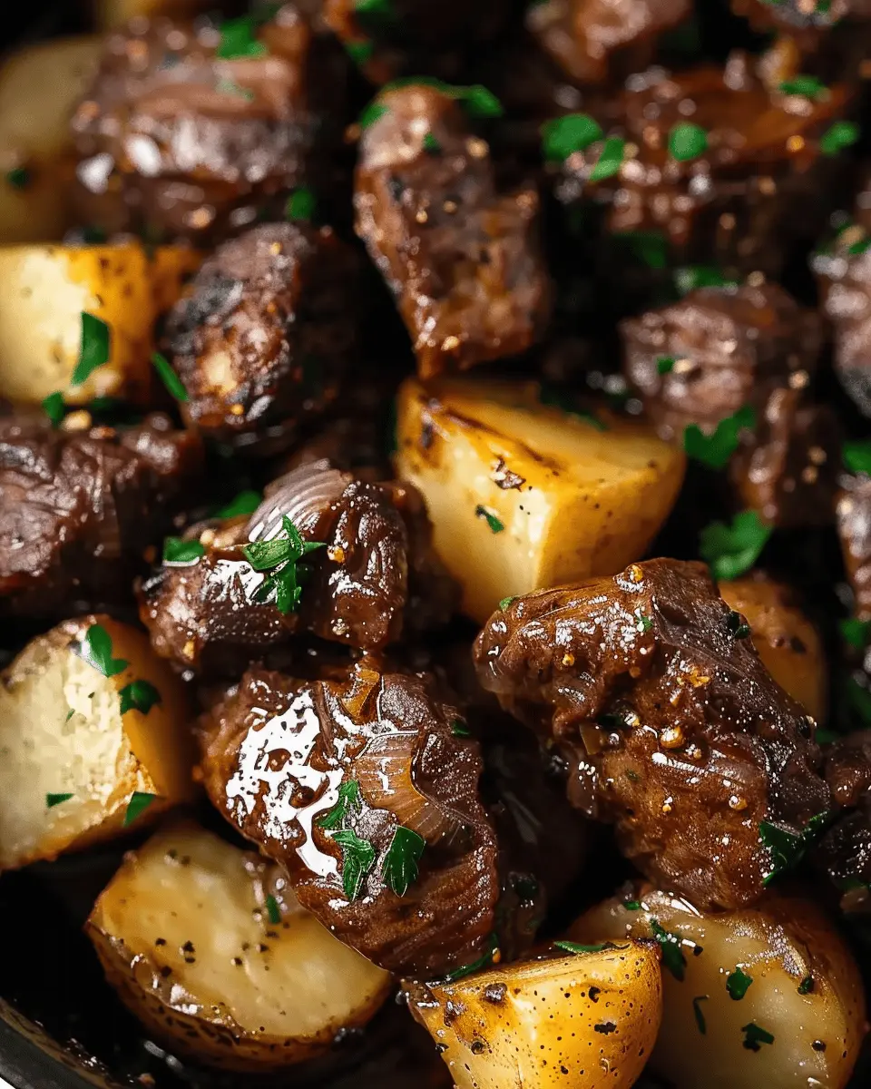 Slow Cooker Garlic Butter Beef Bites: Easy, Tender Delights with Potatoes