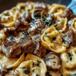 Cracked Garlic Steak Tortellini in Creamhouse Sauce Bliss