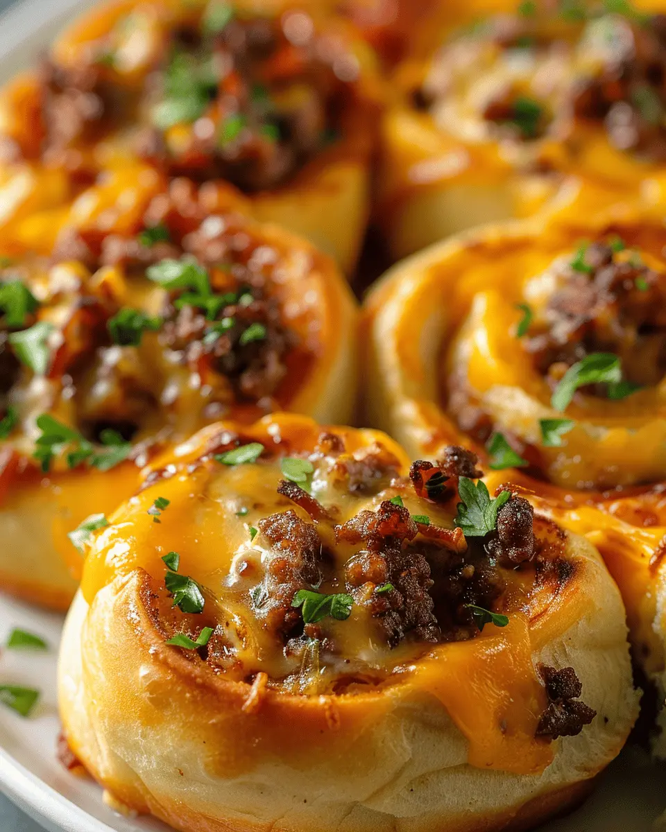 Garlic Butter Cheeseburger Rollups: Easy Turkey Bacon Delight