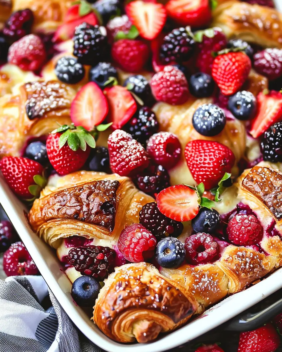 Breakfast ideas: Indulgent Berry Croissant Bake for Easy Mornings