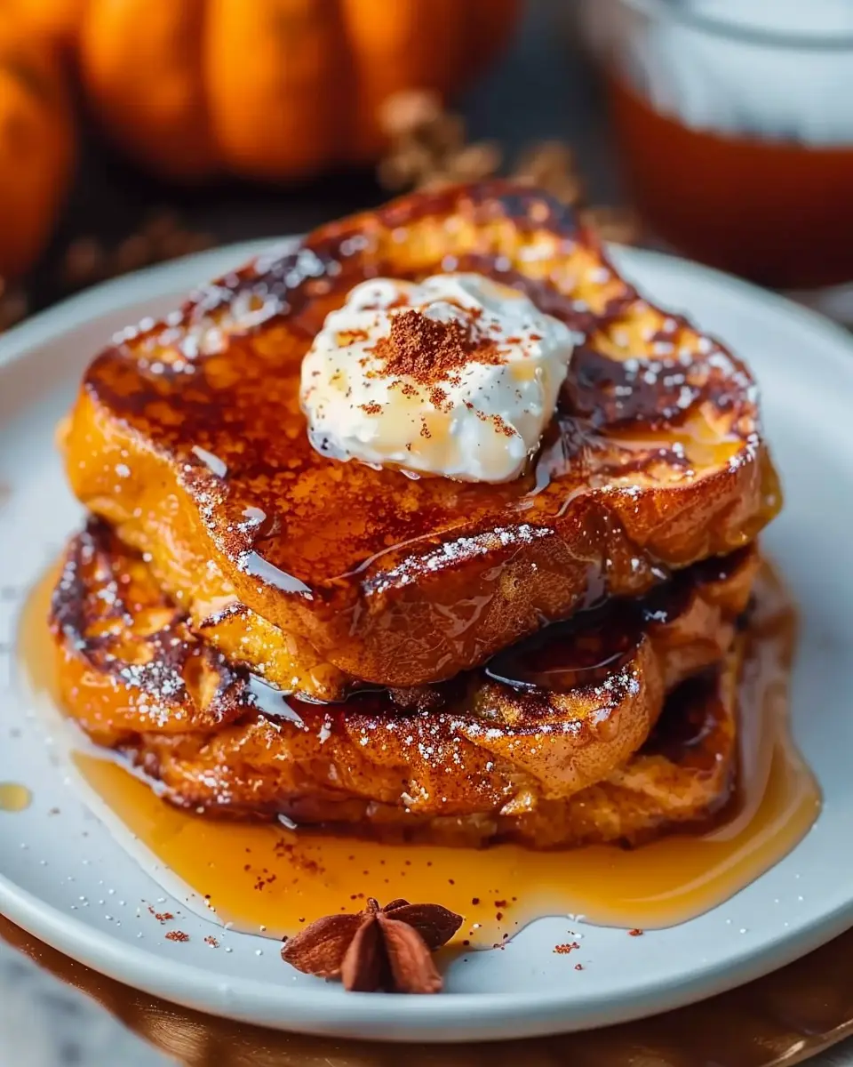 Breakfast ideas: Indulgent Pumpkin French Toast with Turkey Bacon