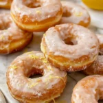 breakfast ideas : Lemon Glazed Air Fryer Donuts