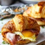 breakfast ideas : Croissant Breakfast Sandwiches