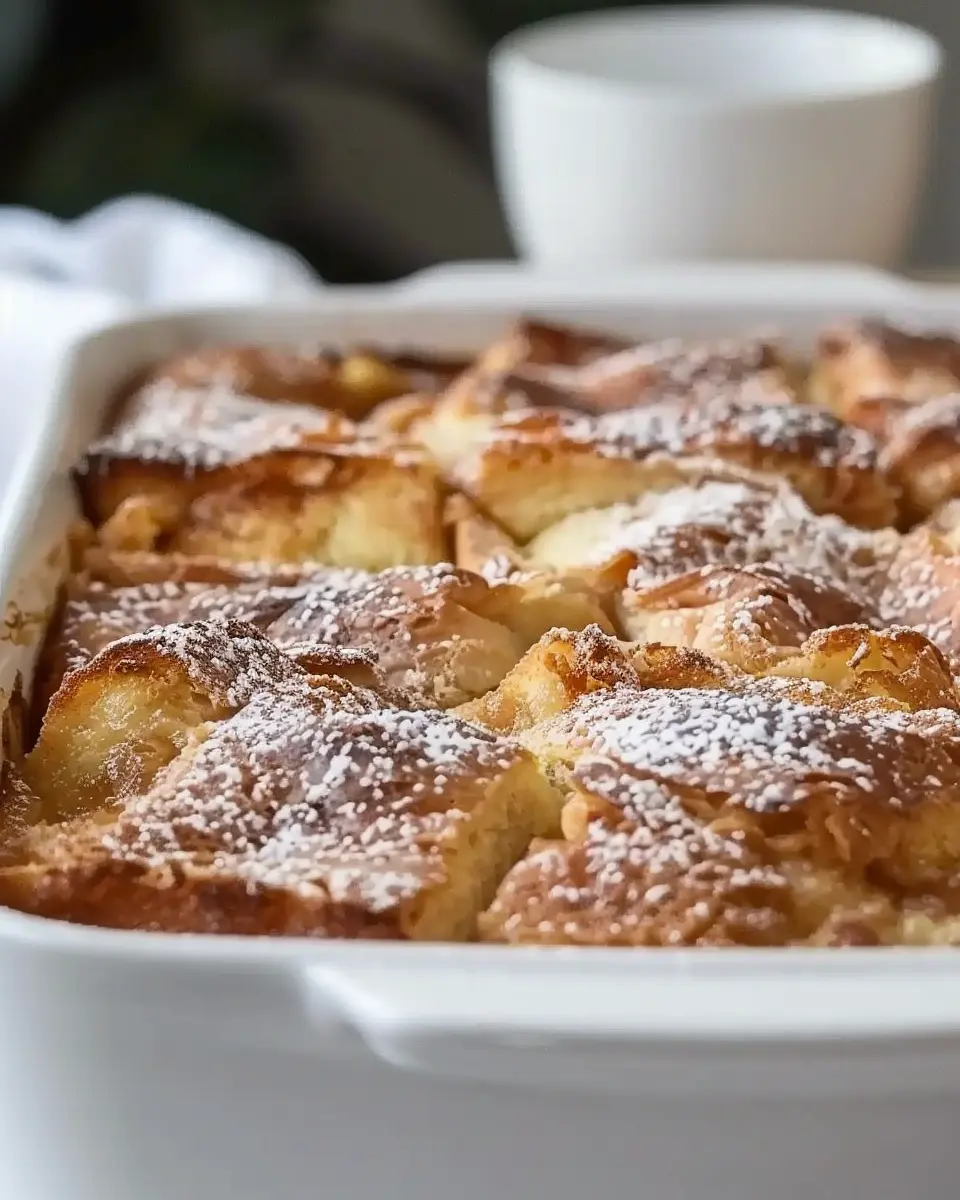 breakfast ideas: Easy Traditional French Toast Casserole Recipe