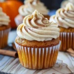 Pumpkin Cupcakes with Cinnamon Cream Cheese Frosting