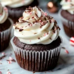 Chocolate Peppermint Bark Cupcakes