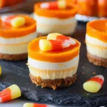Mini Candy Corn Cheesecakes