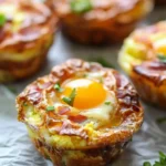 breakfast ideas : Muffin Tin Baked Eggs