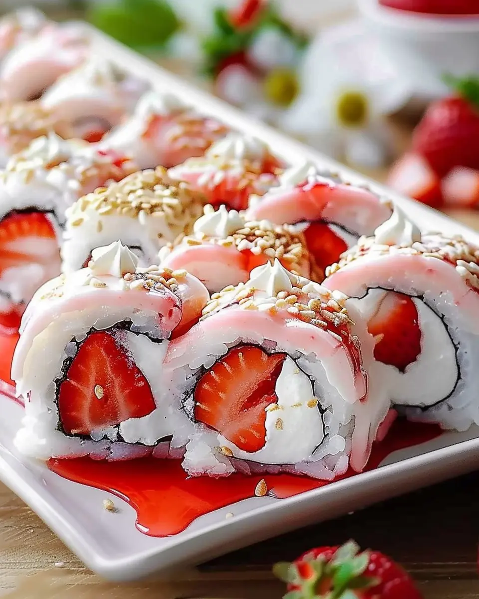 Creative Cute Strawberry Shortcake Sushi Roll: A Fun Easy Dessert