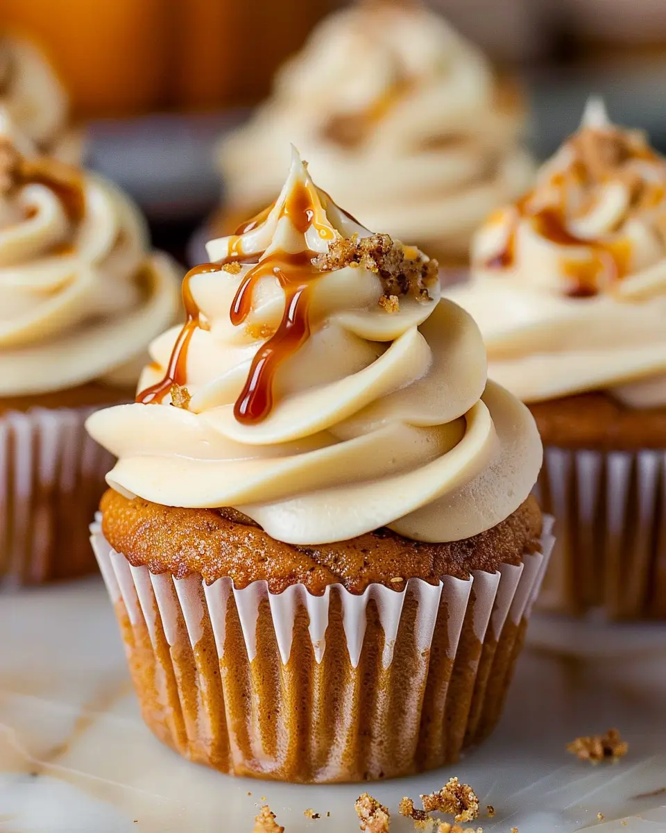 Pumpkin Cupcakes with Salted Caramel Cream Cheese Frosting Bliss