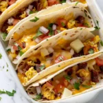 breakfast ideas : Tasty Baked Breakfast Tacos