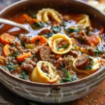 Autumn Tortellini Soup with Sausage
