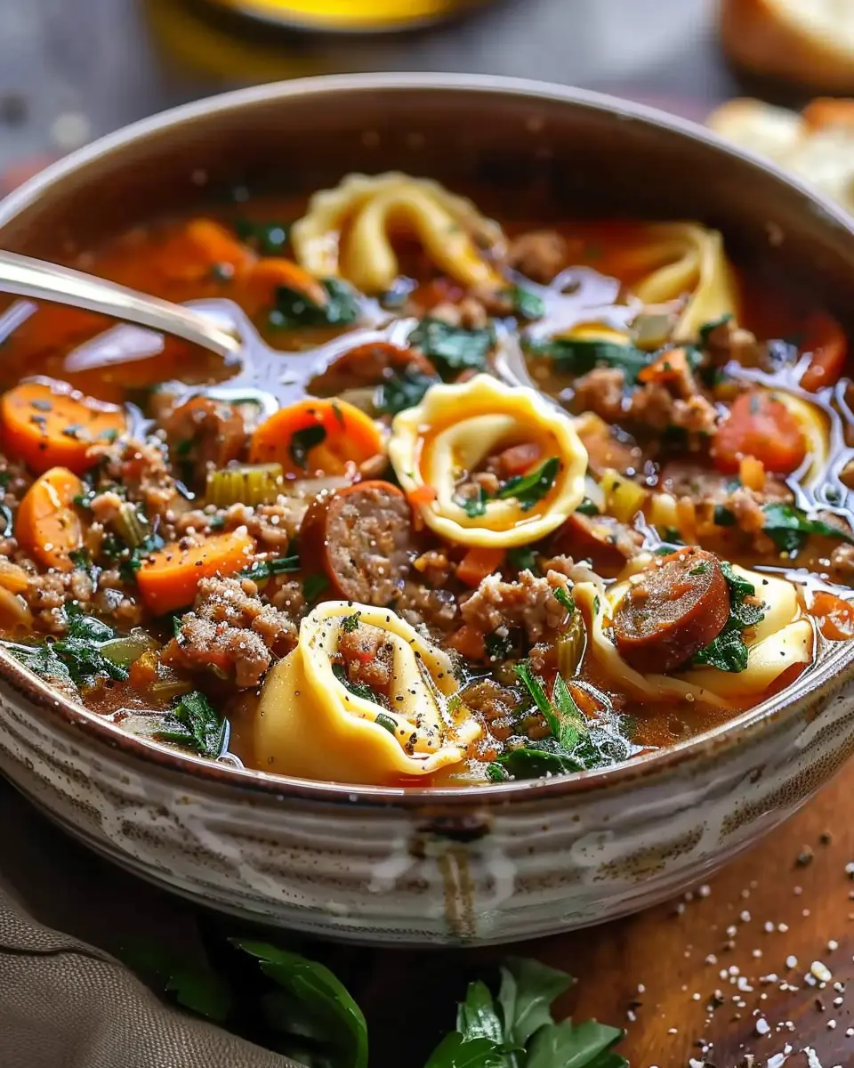 Autumn Tortellini Soup with Sausage: A Cozy Family Favorite