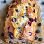 Blueberry Lemon Cream Cheese Sourdough Loaf