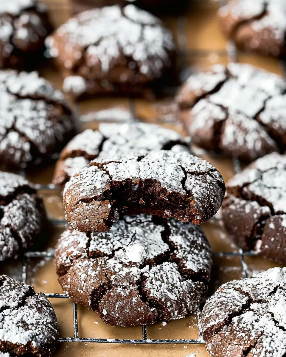 Soft Gingerbread Cookies: Indulgent Double Chocolate Crinkle Treats