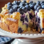 Fluffy Blueberry Cream Cheese Coffee Cake