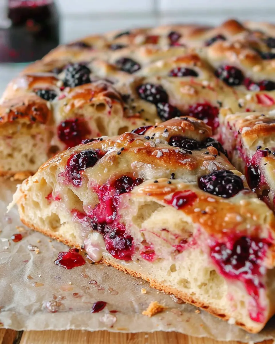 Mixed Berry Sourdough Focaccia: The Best Sweet &amp; Savory Treat