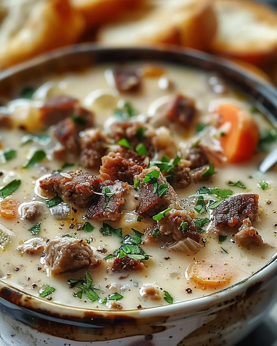 Philly Cheesesteak Soup: The Best Comfort Food with Turkey Bacon