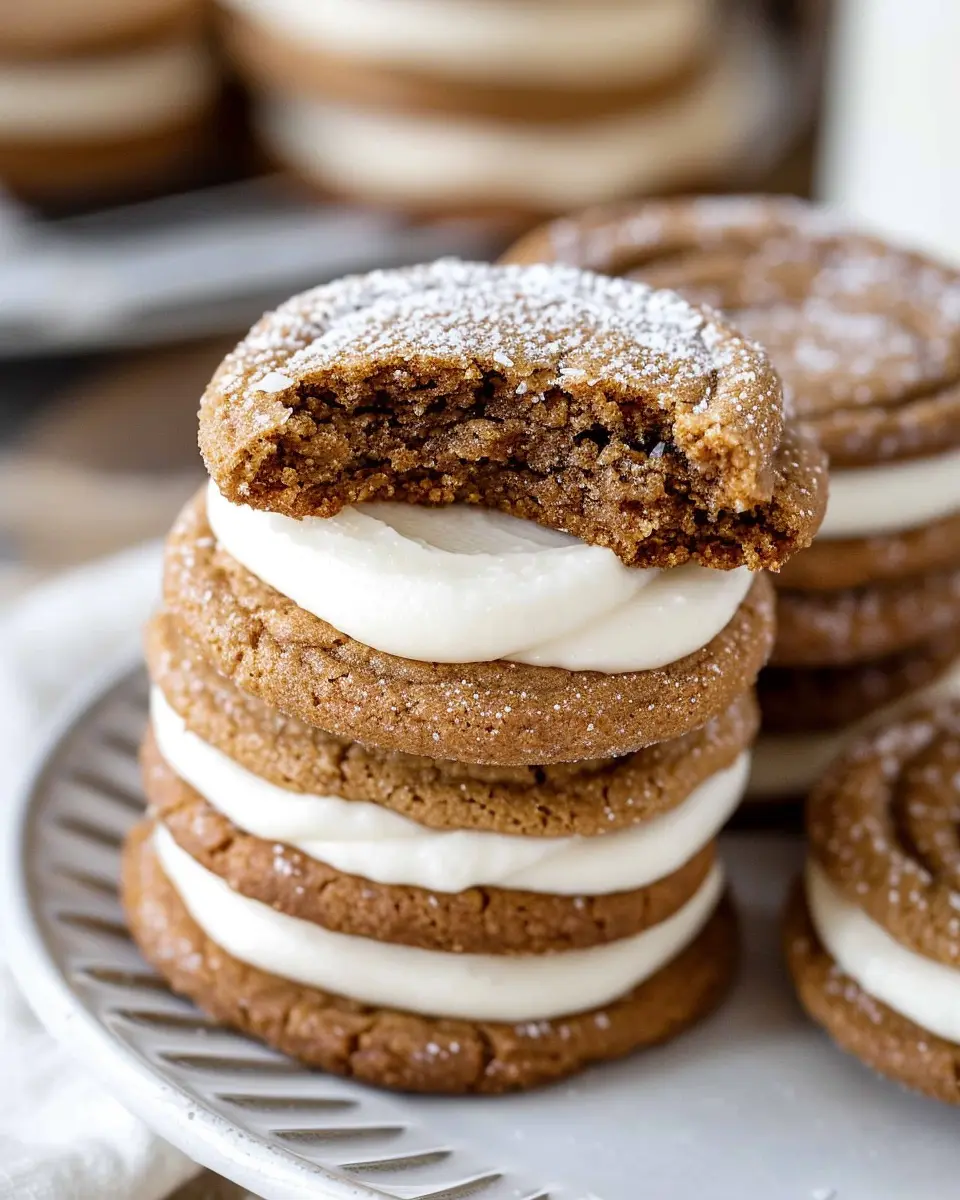 Soft Gingerbread Cookies: Indulgent Molasses Cream Pie Cookies