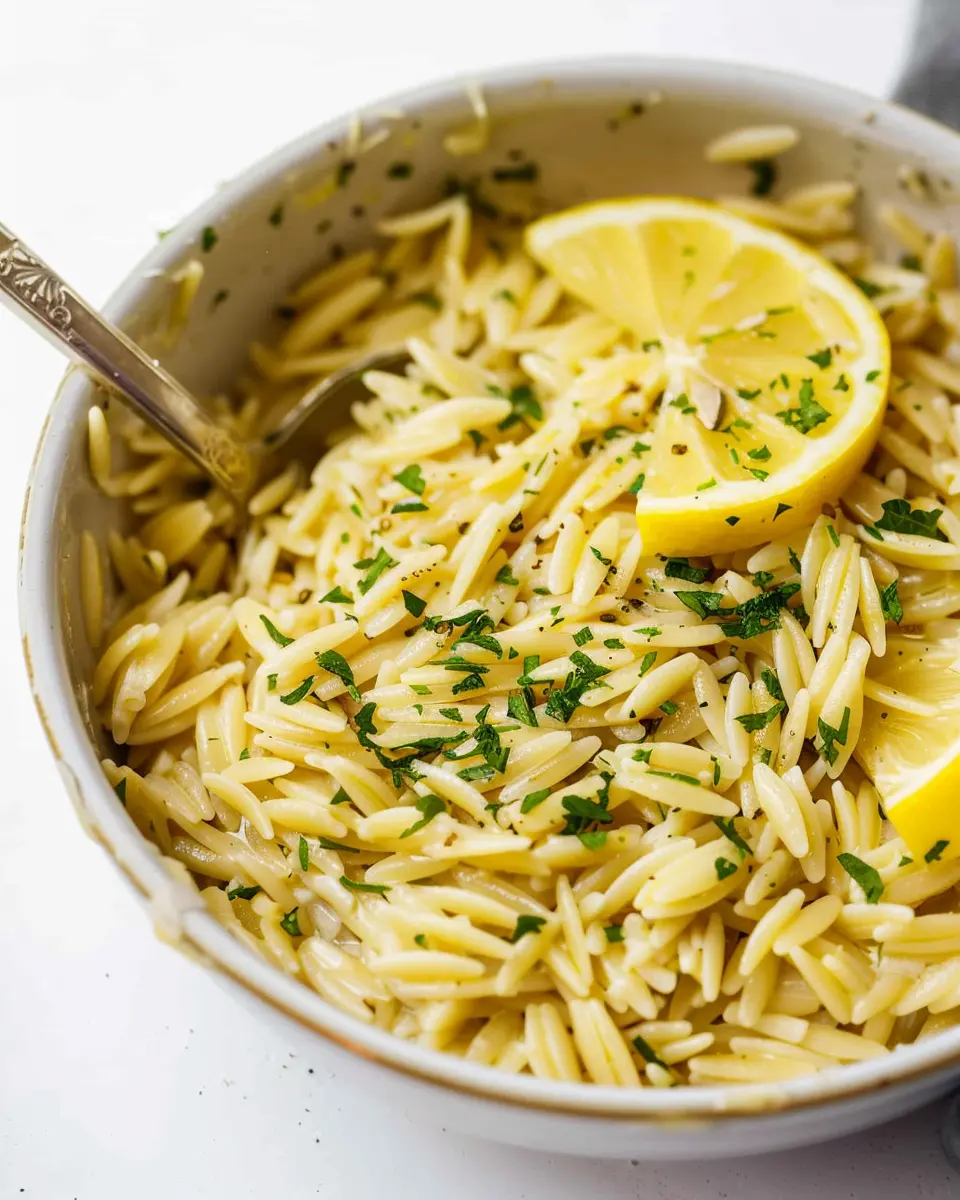 Lemon Butter Orzo: Easy, Creamy Delight with Turkey Bacon