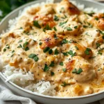 Creamy Smothered Chicken and Rice