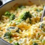 Creamy One-Pot Broccoli Cheddar Orzo