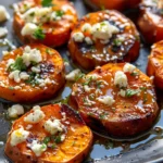 Roasted Sweet Potato Rounds with Honey & Feta